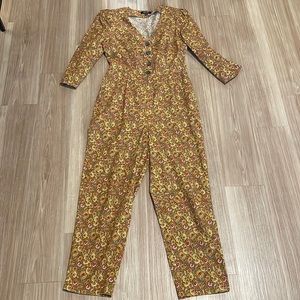 Madewell Jumpsuit Corduroy Mumbai Floral